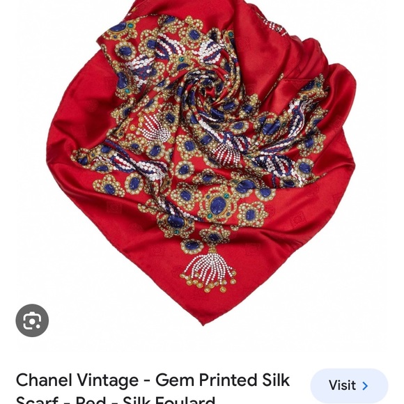 Chanel silk scarf - Picture 4 of 4